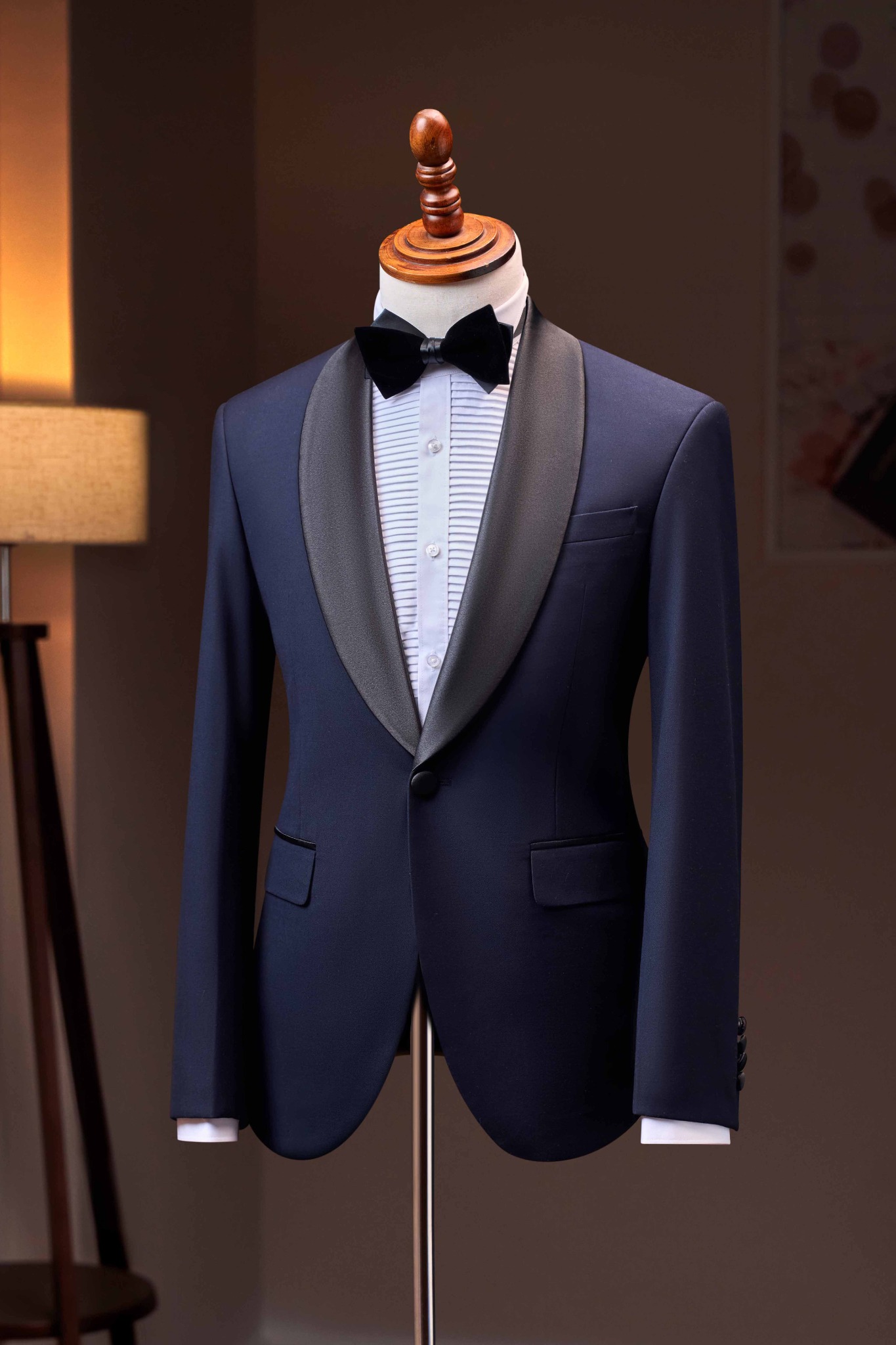 Áo vest xanh cổ sam 1 hàng khuy Adam Store - AV370CS