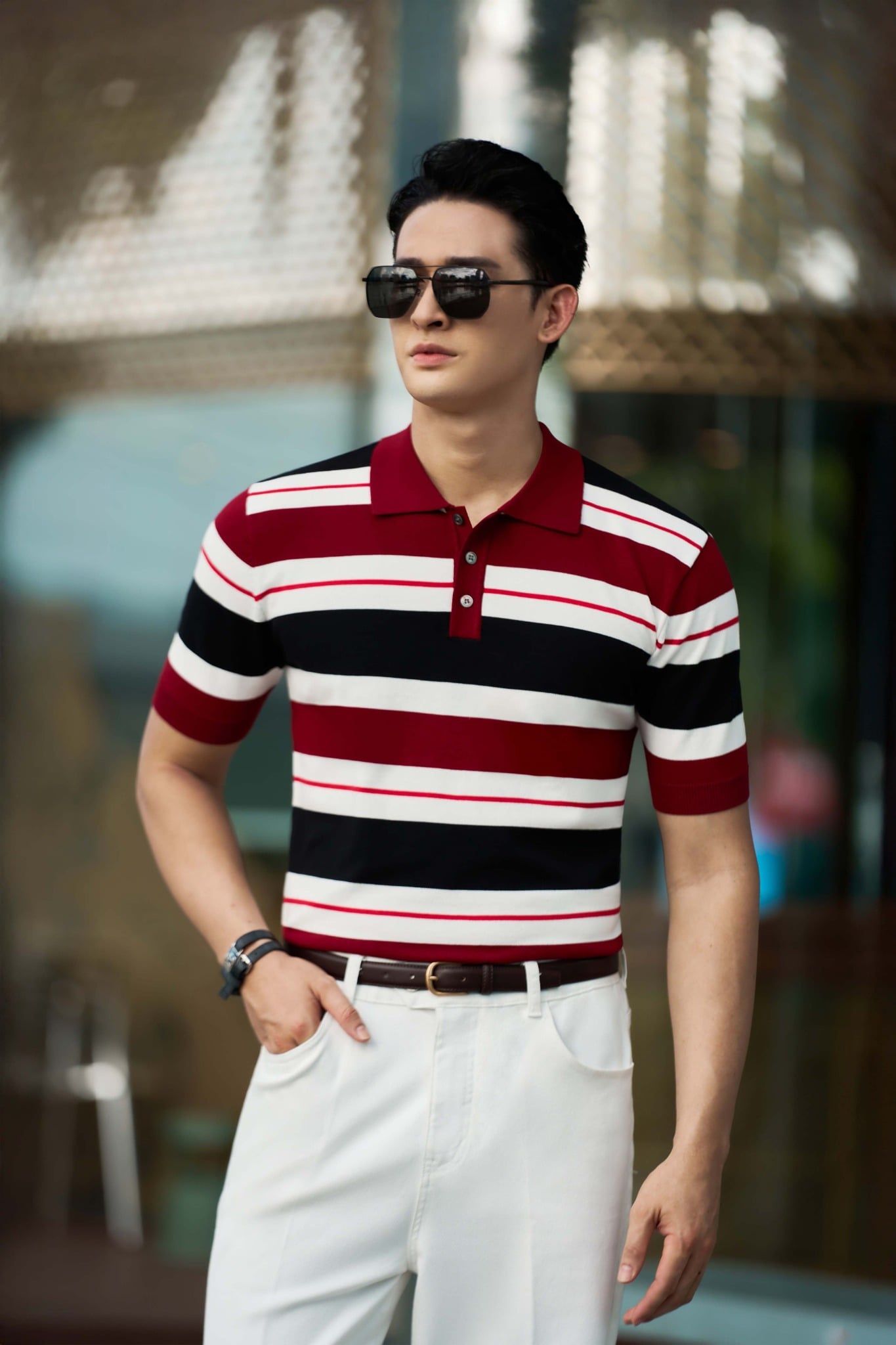 Áo mongtoghi kẻ đỏ – AP283