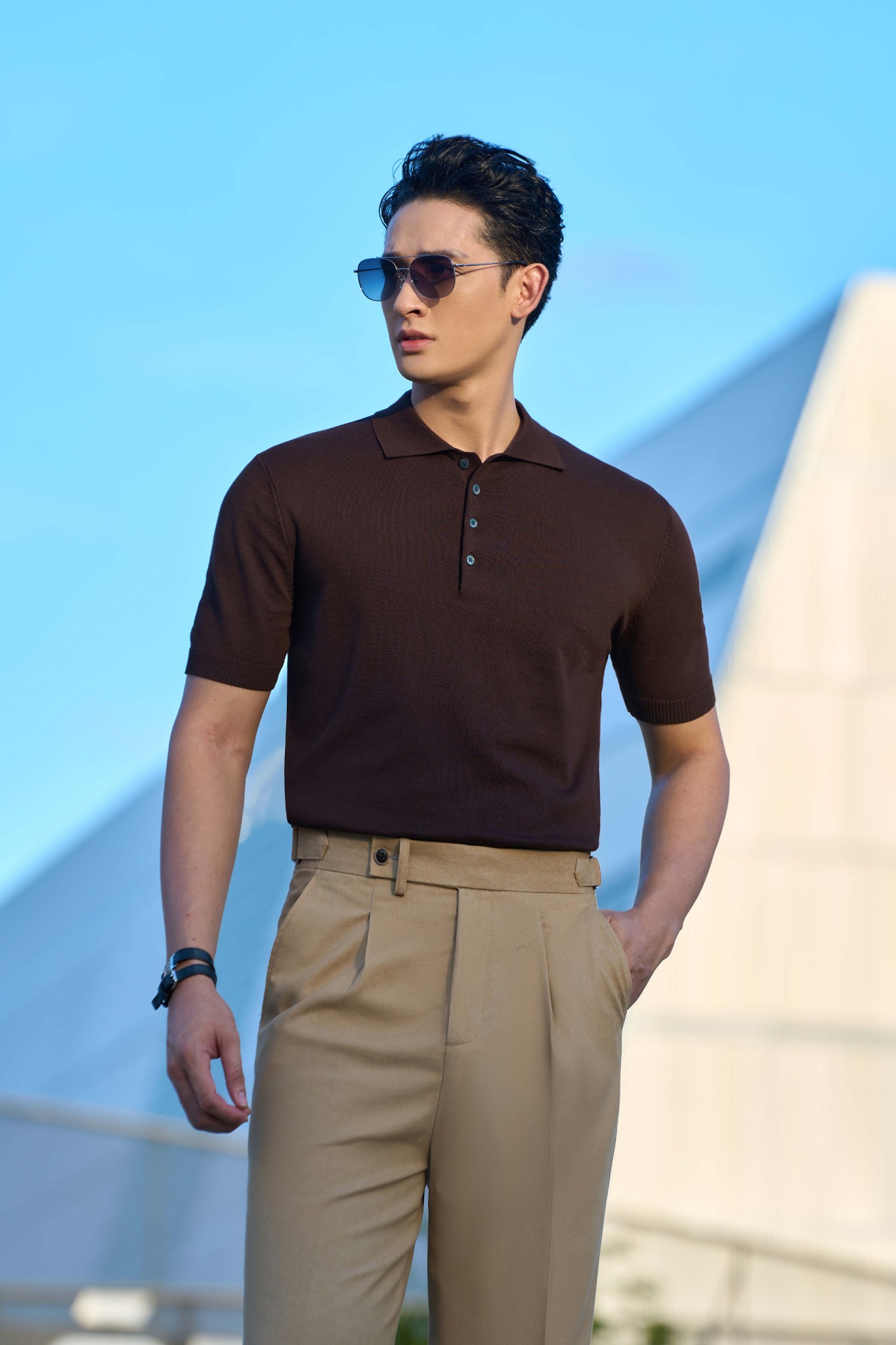 Áo mongtoghi nâu AP298N