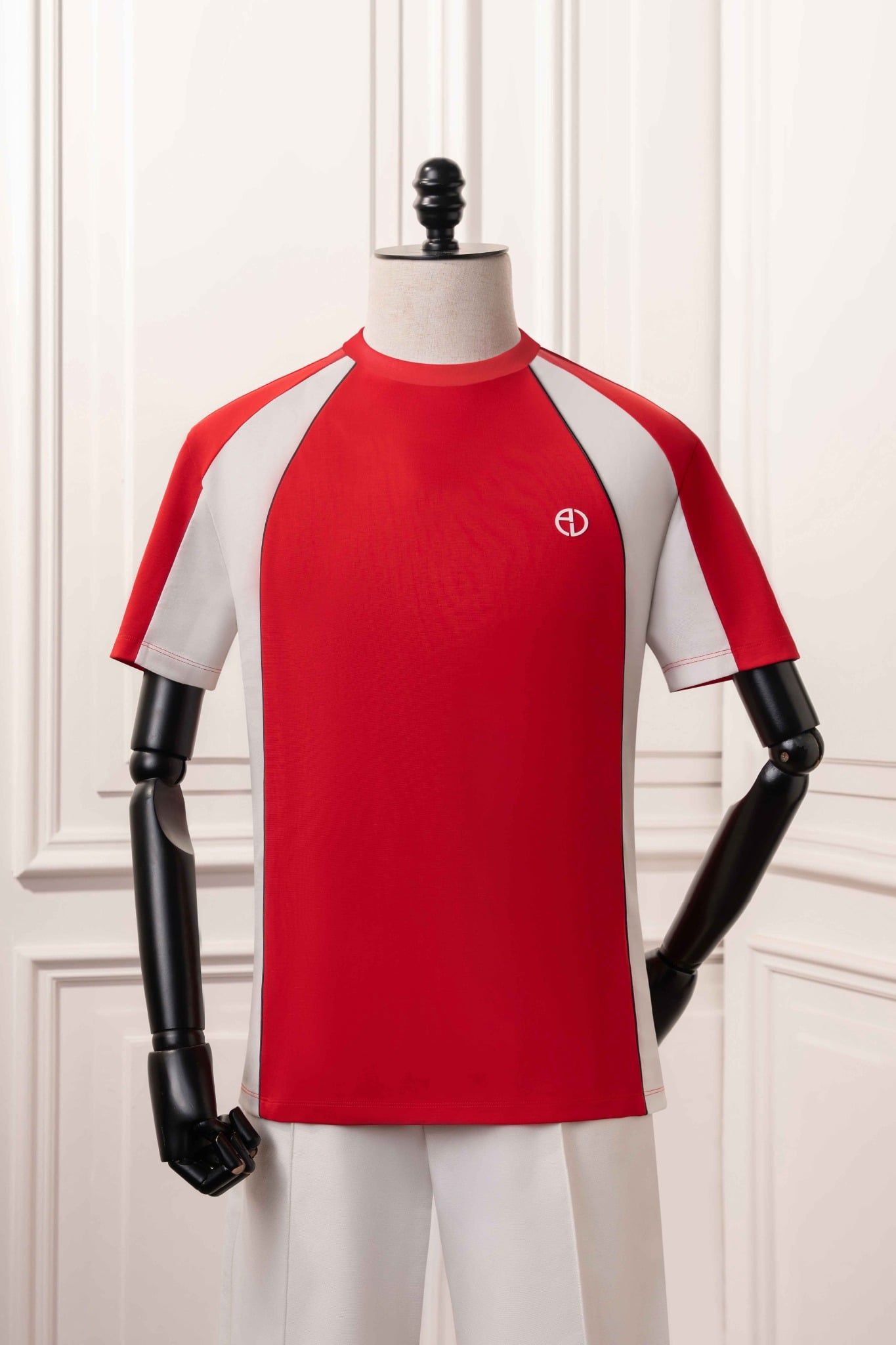 Áo polo đỏ trắng AP281 (48-56)