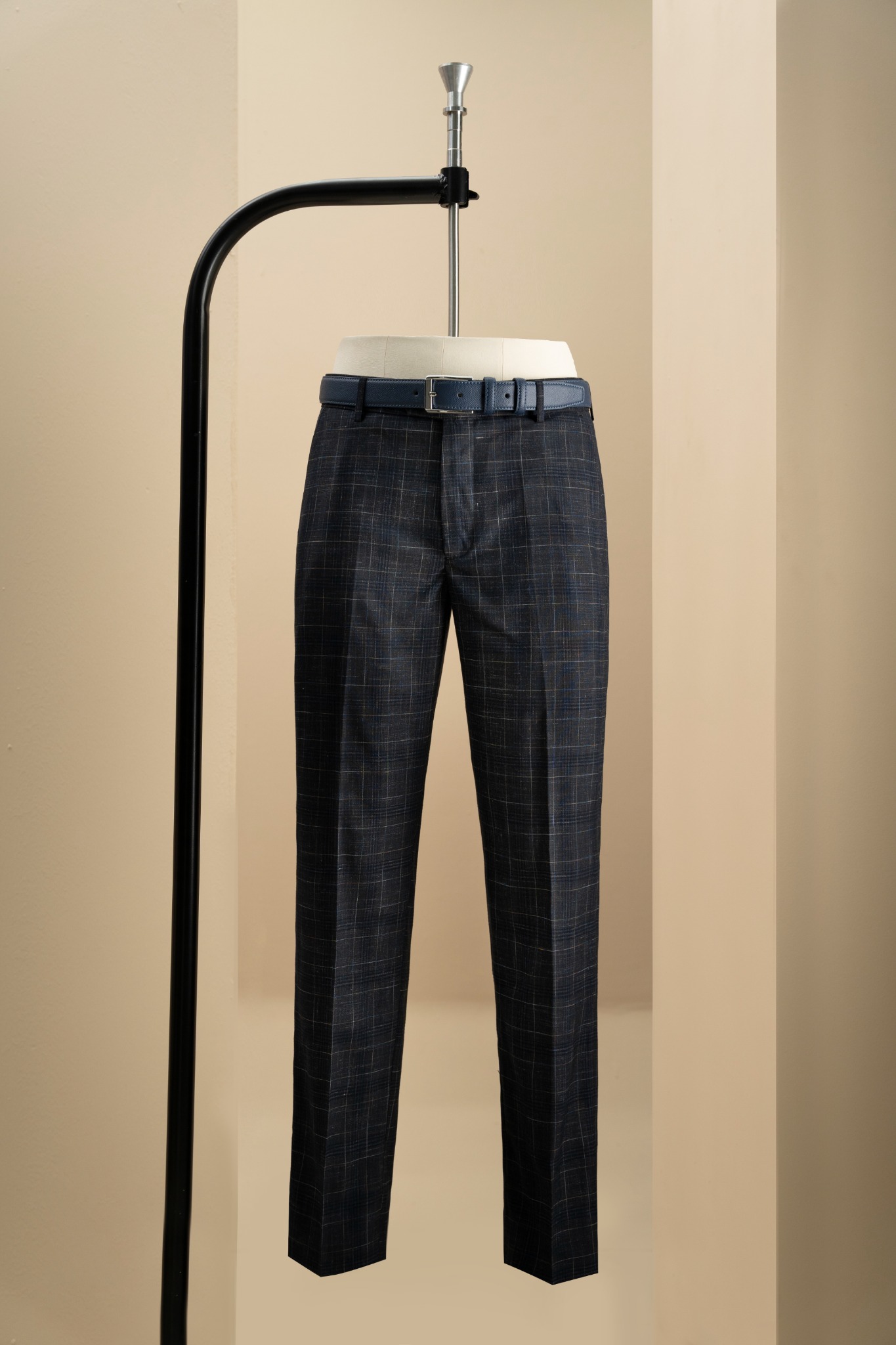 Quần Âu Màu Ghi Kẻ Xanh Adam Store – Q283