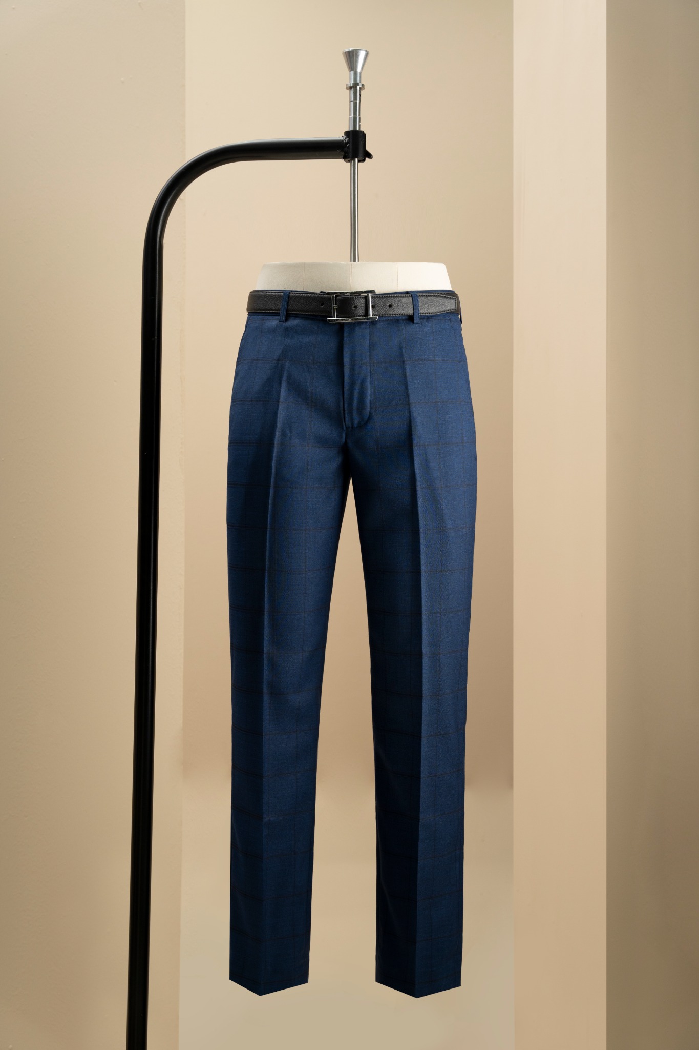 Quần Âu Màu Xanh Kẻ Ô Vuông Đen Adam Store – QLH64