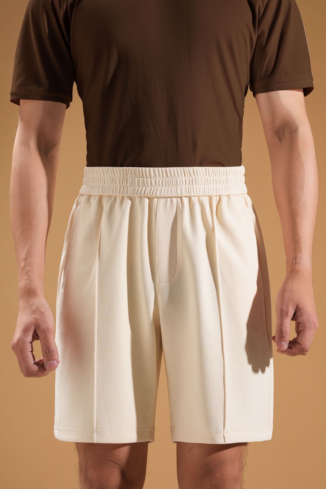 Quần ngố thun màu be Adam Store – QNC006BE