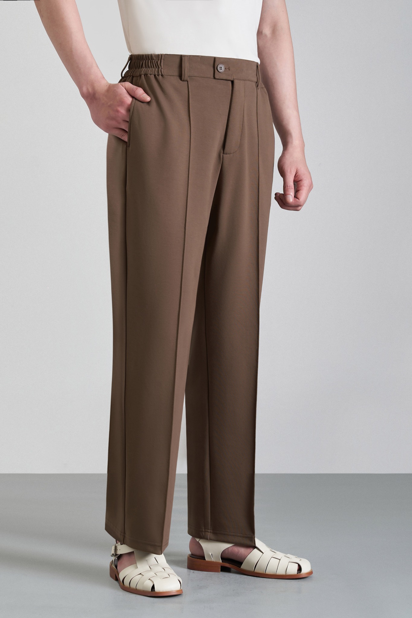 Quần trousers nâu trơn Adam Store – QSN001