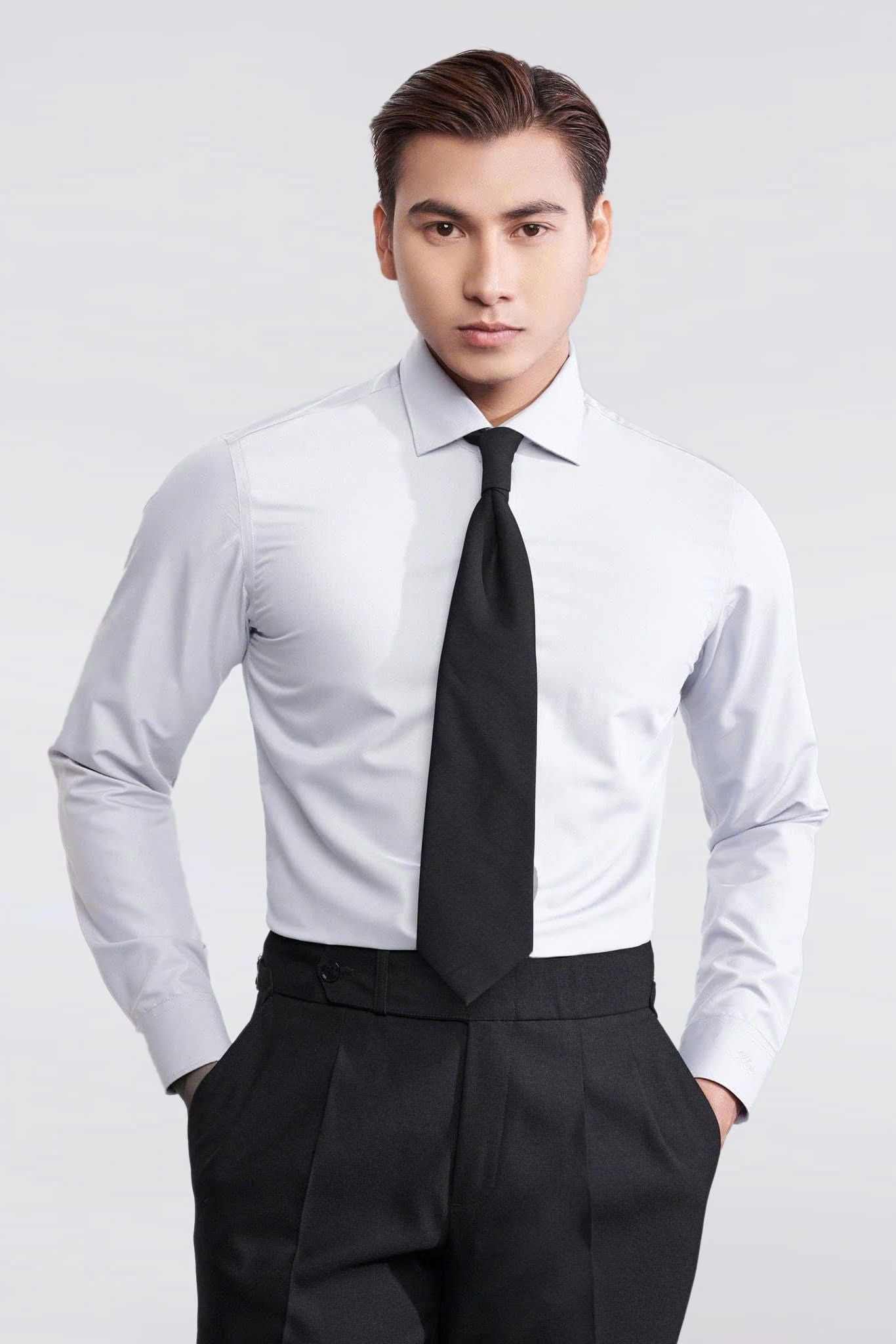 Sơ Mi Dài Tay Màu Trắng Trơn Adam Store – SMT125