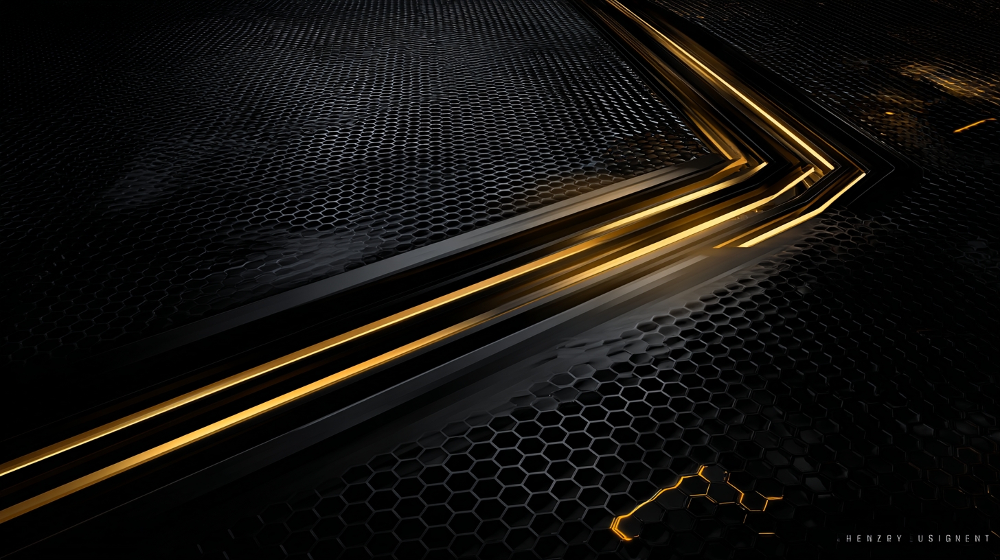 —Pngtree—modern black and gold honeycomb 17955227